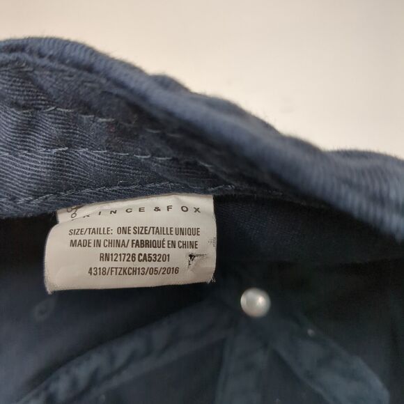 Prince & Fox Slideback Hat Blue One Size Solid Adjustable Embroidered - Picture 10 of 11